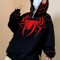 SİYAH KAPÜŞONLU KIRMIZI SPİDERMAN MASKE HIRKA