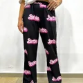 Barbie Yazılı Bol Paça Eşofman Altı