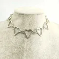 HEART ON HEART NİKEL KAPLAMA GOTİK ZİNCİR CHOKER