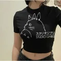 TOTORO KAWAİİ  SİYAH TOTORO CROP