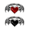 Gothic Kalp Heart Decor Çift Kanat Unisex Iyimoda