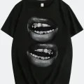 Two Lips Baskı Detaylı Oversize Unisex Kısa Kol TShirt