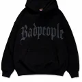 Badpeople Beyaz Taş Baskılı Oversize Unisex Kapüşonlu Sweatshirt