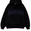 Badpeople Mavi Taş Baskılı Oversize Unisex Kapüşonlu Sweatshirt