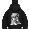 Baldwins Baskılı Siyah Samuray Kar Maske Sweatshirt Hırka