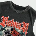 Batman Baskılı Unisex Oversize Yıkamalı Atlet