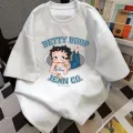 Betty Boop Baskılı Unisex Oversize T-shirt