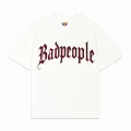 Beyaz BadPeople Kırmızı Taş Baskılı Oversize Unisex T-shirt