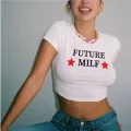 BEYAZ FUTURE MİLF BASKILI CROP