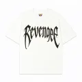 Beyaz Revenge Beyaz Taş Baskılı Oversize Unisex T-shirt