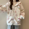 Beyaz Sanrio Anime Kawaii Hello Kitty Detaylı Hırka