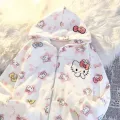 Beyaz Sanrio Anime Kawaii Hello Kitty Detaylı Hırka