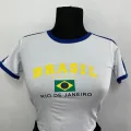 Brasil Bayrak Baskılı Crop Top