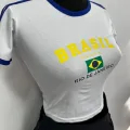 Brasil Bayrak Baskılı Crop Top