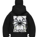 Chase Spider Baskılı Siyah Samuray Kar Maske Sweatshirt Hırka