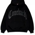 ComeBack Beyaz Taş Baskılı Oversize Unisex Kapüşonlu Sweatshirt