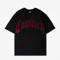 Comeback Kırmızı Taş Baskılı Oversize Unisex T-shirt