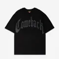 Comeback Beyaz Taş Baskılı Oversize Unisex T-shirt