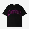 Comeback Pembe Taş Baskılı Oversize Unisex T-shirt