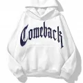 ComeBack Mavi Taş Baskılı Oversize Unisex Kapüşonlu Sweat
