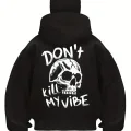 Dont Kill My Vibe Baskılı Kar Maskeli Ninja Unisex Sweatshirt Hırka