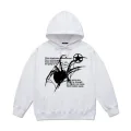 Spider Web Oversize Kapşonlu 3İplik Sweatshirt