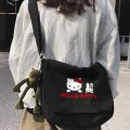 Hello Kitty Baskılı Unisex Siyah Postacı Çantası