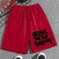 Kırmızı Bring Me The Horizon Detaylı Şort