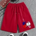 Kırmızı SpiderMan & Hello Kitty Detaylı Şort