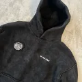 Koyu Gri Yıkamalı Wash Göz Nakışlı Oversize Premium Sweatshirt