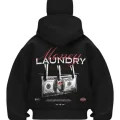 Laundry Baskılı Siyah Samuray Kar Maske Sweatshirt Hırka