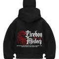 LireBorn Siyah Samuray Kar Maske Sweatshirt Hırka