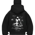 Lose Knight Siyah Samuray Kar Maske Sweatshirt Hırka