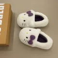 Mor Hello Kitty Yumuşak Tüylü Peluş Panduf Terlik
