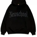 NewSchool Beyaz Taş Baskılı Oversize Unisex Kapüşonlu Sweatshirt