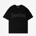 NewSchool Beyaz Taş Baskılı Oversize Unisex T-shirt