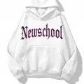 NewSchool Pembe Taş Baskılı Oversize Unisex Kapüşonlu Sweat