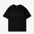 NewSchool Mavi Taş Baskılı Oversize Unisex T-shirt