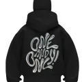 One Candy Baskılı Siyah Samuray Kar Maske Sweatshirt Hırka