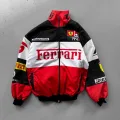 Parçalı Ferrari F1 Retro Paraşüt Bomber Ceket