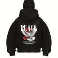Peace Baskılı Kar Maskeli Ninja Unisex Sweatshirt Hırka