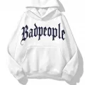 BadPeople Mavi Taş Baskılı Oversize Unisex Kapüşonlu Sweat