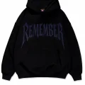 Remember Mavi Taş Baskılı Oversize Unisex Kapüşonlu Sweatshirt