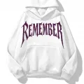 Remember Pembe Taş Baskılı Oversize Unisex Kapüşonlu Sweat