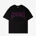 Remember Pembe Taş Baskılı Oversize Unisex T-shirt
