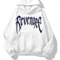 Revenge Mavi Taş Baskılı Oversize Unisex Kapüşonlu Sweat