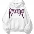 Revenge Pembe Taş Baskılı Oversize Unisex Kapüşonlu Sweat