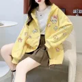 Sarı Sanrio Anime Kawaii Hello Kitty Detaylı Hırka