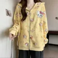 Sarı Sanrio Anime Kawaii Hello Kitty Detaylı Hırka