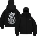 Siyah Drıp Of Life Baskılı Kar Maskeli Unisex Sweatshirt Hırka